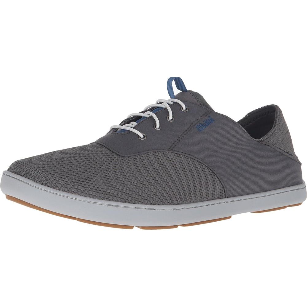 image:imageOLUKAI Nohea Moku Mens No Tie Boat Shoes Breathable amp Quick Dry Mesh Effortless Design amp Barefoot Wearability AllDay Comfort amp SupportFogCharcoal
