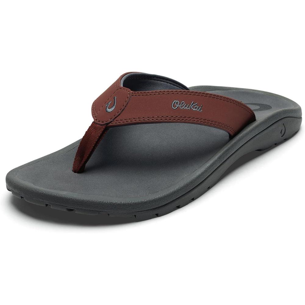 image:imageOLUKAI Ohana Mens Beach Sandals Water Resistant Flip Flops Arch Support amp Comfort Fit Lightweight amp Durable Enhanced Grip amp Traction CanoeRock 11