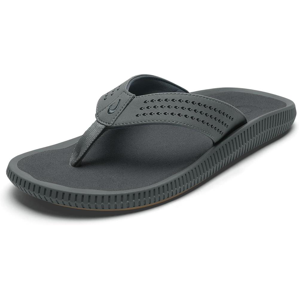 image:imageOLUKAI Ohana Mens Beach Sandals Water Resistant Flip Flops Arch Support amp Comfort Fit Lightweight amp Durable Enhanced Grip amp Traction RockRock 11
