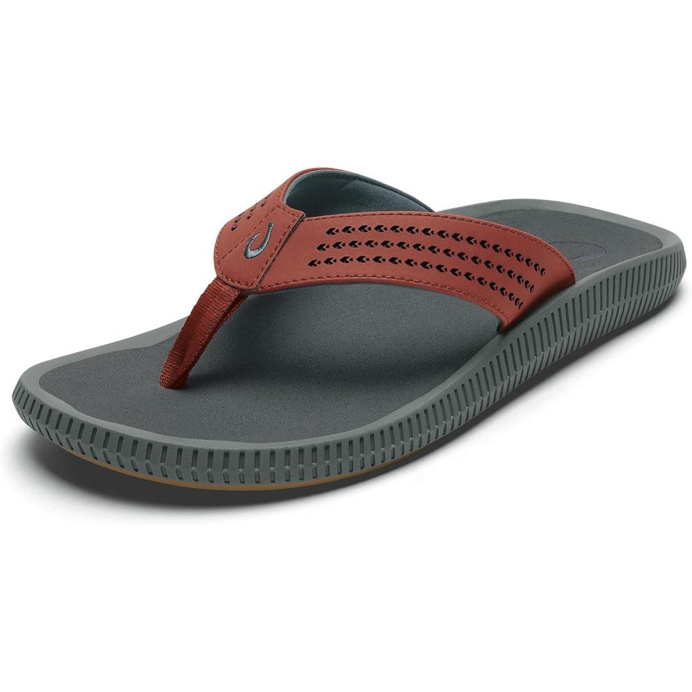 image:imageOLUKAI Ulele Mens Beach Sandals Water Resistant Flip Flops Arch Support amp Comfort Fit Lightweight amp Durable Enhanced Grip amp TractionCanoeRock