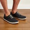 OLUKAI Nohea Moku Men’s No Tie Boat Shoes, Breathable & Quick Dry Mesh, Effortless Design & Barefoot Wearability, All-Day Comfort & Support(Black/Black)