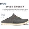 OLUKAI Nohea Moku Men’s No Tie Boat Shoes, Breathable & Quick Dry Mesh, Effortless Design & Barefoot Wearability, All-Day Comfort & Support(Charcoal/Clay)