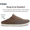 OLUKAI Nohea Moku Men’s No Tie Boat Shoes, Breathable & Quick Dry Mesh, Effortless Design & Barefoot Wearability, All-Day Comfort & Support(Rock/Mustang)