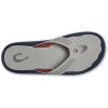 OLUKAI Ulele Men’s Beach Sandals, Water Resistant Flip Flops, Arch Support & Comfort Fit, Lightweight & Durable, Enhanced Grip & Traction(Ash/Ash)