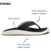 OLUKAI Ulele Men’s Beach Sandals, Water Resistant Flip Flops, Arch Support & Comfort Fit, Lightweight & Durable, Enhanced Grip & Traction(Blue Depth/Blue Depth)