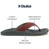 OLUKAI Ulele Men’s Beach Sandals, Water Resistant Flip Flops, Arch Support & Comfort Fit, Lightweight & Durable, Enhanced Grip & Traction(Canoe/Rock)