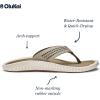 OLUKAI Ulele Men’s Beach Sandals, Water Resistant Flip Flops, Arch Support & Comfort Fit, Lightweight & Durable, Enhanced Grip & Traction(Clay/Mustang)