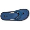 OLUKAI Ulele Men’s Beach Sandals, Water Resistant Flip Flops, Arch Support & Comfort Fit, Lightweight & Durable, Enhanced Grip & Traction(Coastal Blue/Coastal Blue)