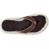 OLUKAI Ulele Men’s Beach Sandals, Water Resistant Flip Flops, Arch Support & Comfort Fit, Lightweight & Durable, Enhanced Grip & Traction(Dk Wood/Dk Wood)
