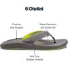 OLUKAI Ulele Men’s Beach Sandals, Water Resistant Flip Flops, Arch Support & Comfort Fit, Lightweight & Durable, Enhanced Grip & Traction(Graphite/Graphite)