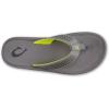OLUKAI Ulele Men’s Beach Sandals, Water Resistant Flip Flops, Arch Support & Comfort Fit, Lightweight & Durable, Enhanced Grip & Traction(Graphite/Graphite)