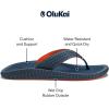 OLUKAI Ulele Men’s Beach Sandals, Water Resistant Flip Flops, Arch Support & Comfort Fit, Lightweight & Durable, Enhanced Grip & Traction(Lagoon/Lagoon)