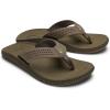 OLUKAI Ulele Men’s Beach Sandals, Water Resistant Flip Flops, Arch Support & Comfort Fit, Lightweight & Durable, Enhanced Grip & Traction(Mustang/Mineral)
