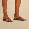 OLUKAI Ulele Men’s Beach Sandals, Water Resistant Flip Flops, Arch Support & Comfort Fit, Lightweight & Durable, Enhanced Grip & Traction(Mustang/Mustang)