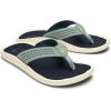 OLUKAI Ulele Men’s Beach Sandals, Water Resistant Flip Flops, Arch Support & Comfort Fit, Lightweight & Durable, Enhanced Grip & Traction(Seagreen/Trench)