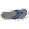 OLUKAI Ulele Men’s Beach Sandals, Water Resistant Flip Flops, Arch Support & Comfort Fit, Lightweight & Durable, Enhanced Grip & Traction(Slate Blue/Charcoal)