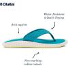 OLUKAI Ulele Men’s Beach Sandals, Water Resistant Flip Flops, Arch Support & Comfort Fit, Lightweight & Durable, Enhanced Grip & Traction(Tropic Blue/Tropic Blue)