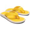OLUKAI Ulele Men’s Beach Sandals, Water Resistant Flip Flops, Arch Support & Comfort Fit, Lightweight & Durable, Enhanced Grip & Traction(Ylw Hibiscus/Ylw Hibiscus)