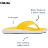 OLUKAI Ulele Men’s Beach Sandals, Water Resistant Flip Flops, Arch Support & Comfort Fit, Lightweight & Durable, Enhanced Grip & Traction(Ylw Hibiscus/Ylw Hibiscus)