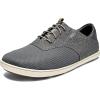 OLUKAI Nohea Moku Men’s No Tie Boat Shoes, Breathable & Quick Dry Mesh, Effortless Design & Barefoot Wearability, All-Day Comfort & Support(Charcoal/Clay)