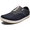 OLUKAI Nohea Moku Men’s No Tie Boat Shoes, Breathable & Quick Dry Mesh, Effortless Design & Barefoot Wearability, All-Day Comfort & Support(Dk Shadow/Dk Shadow)