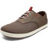 OLUKAI Nohea Moku Men’s No Tie Boat Shoes, Breathable & Quick Dry Mesh, Effortless Design & Barefoot Wearability, All-Day Comfort & Support(Rock/Mustang)