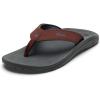 OLUKAI Ohana Men’s Beach Sandals, Water Resistant Flip Flops, Arch Support & Comfort Fit, Lightweight & Durable, Enhanced Grip & Traction, Canoe/Rock, 11