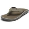 OLUKAI Ohana Men’s Beach Sandals, Water Resistant Flip Flops, Arch Support & Comfort Fit, Lightweight & Durable, Enhanced Grip & Traction, Clay/Mustang, 11