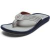 OLUKAI Ulele Men’s Beach Sandals, Water Resistant Flip Flops, Arch Support & Comfort Fit, Lightweight & Durable, Enhanced Grip & Traction(Ash/Ash)