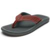 OLUKAI Ulele Men’s Beach Sandals, Water Resistant Flip Flops, Arch Support & Comfort Fit, Lightweight & Durable, Enhanced Grip & Traction(Canoe/Rock)