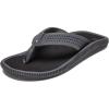 OLUKAI Ulele Men’s Beach Sandals, Water Resistant Flip Flops, Arch Support & Comfort Fit, Lightweight & Durable, Enhanced Grip & Traction(Dk Shadow/Black)
