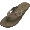 OLUKAI Ulele Men’s Beach Sandals, Water Resistant Flip Flops, Arch Support & Comfort Fit, Lightweight & Durable, Enhanced Grip & Traction(Mustang/Mineral)