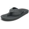 OLUKAI Ulele Men’s Beach Sandals, Water Resistant Flip Flops, Arch Support & Comfort Fit, Lightweight & Durable, Enhanced Grip & Traction(Rock/Rock)