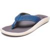 OLUKAI Ulele Men’s Beach Sandals, Water Resistant Flip Flops, Arch Support & Comfort Fit, Lightweight & Durable, Enhanced Grip & Traction(Slate Blue/Charcoal)
