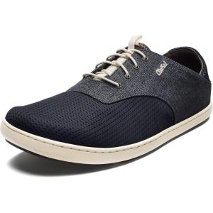 OLUKAI Nohea Moku Men’s No Tie Boat Shoes, Breathable & Quick Dry Mesh, Effortless Design & Barefoot Wearability, All-Day Comfort & Support(Dk Shadow/Dk Shadow)