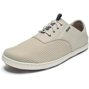 OLUKAI Nohea Moku Men’s No Tie Boat Shoes, Breathable & Quick Dry Mesh, Effortless Design & Barefoot Wearability, All-Day Comfort & Support(Tapa/Tapa)