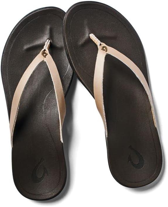 image:imageOLUKAI Hoopio Hau Womens Beach Sandals QuickDry FlipFlop Slides Water Resistant Suede Lining amp Wet Grip Soles Soft Comfort Fit amp Arch SupportBubblyDk Java