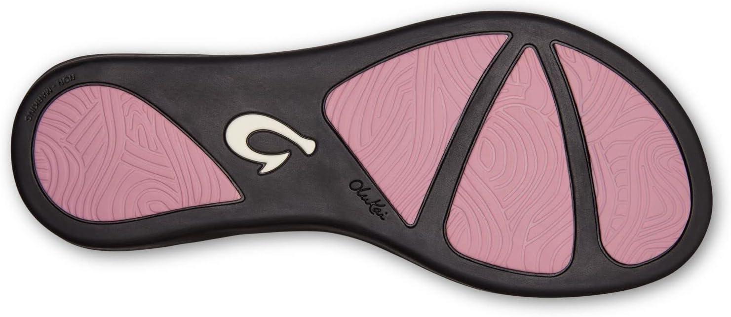 image:imageOLUKAI Hoopio Hau Womens Beach Sandals QuickDry FlipFlop Slides Water Resistant Suede Lining amp Wet Grip Soles Soft Comfort Fit amp Arch SupportPink ClayStripe