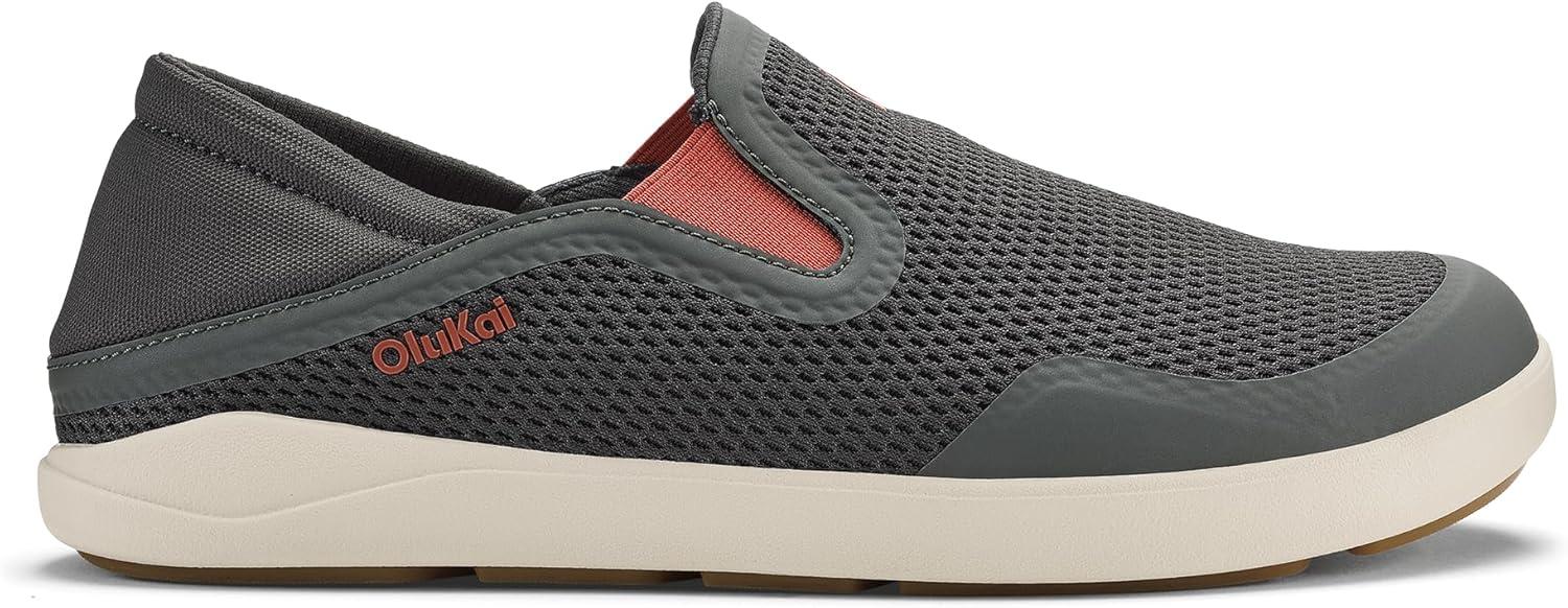 image:imageOLUKAI Moku SlipOn Mens Boat Shoes Enhanced Grip amp Traction Lightweight amp Breathable Mesh Comfort Fit amp AllDay WearIsland SaltKoi