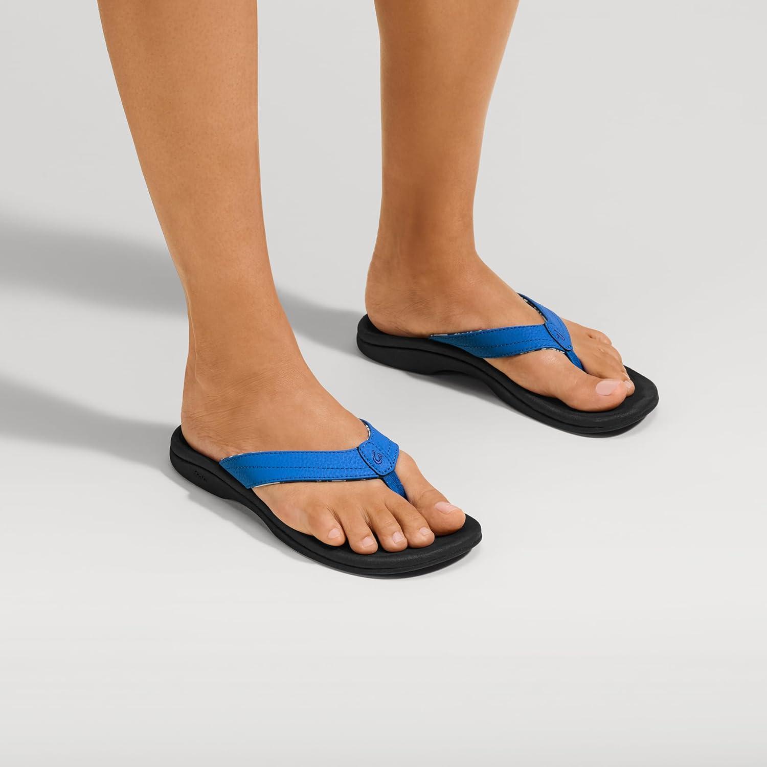 image:imageOLUKAI Ohana Womens Beach Sandals Water Resistant Flip Flops Arch Support amp Comfort Fit Lightweight amp Durable Enhanced Grip amp TractionBlossomLava Rock