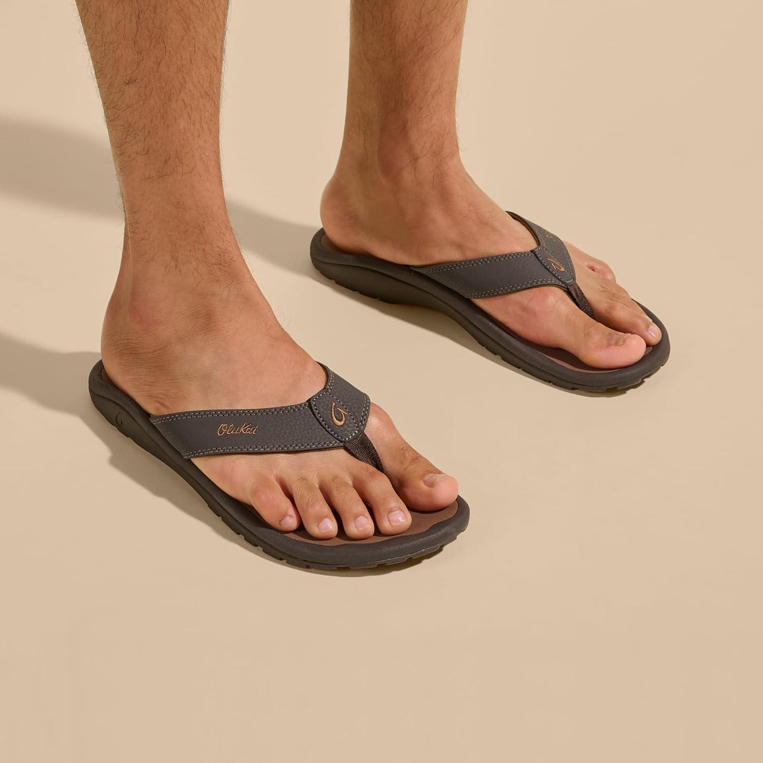 image:imageOLUKAI Ohana Womens Beach Sandals Water Resistant Flip Flops Arch Support amp Comfort Fit Lightweight amp Durable Enhanced Grip amp TractionDark JavaRay