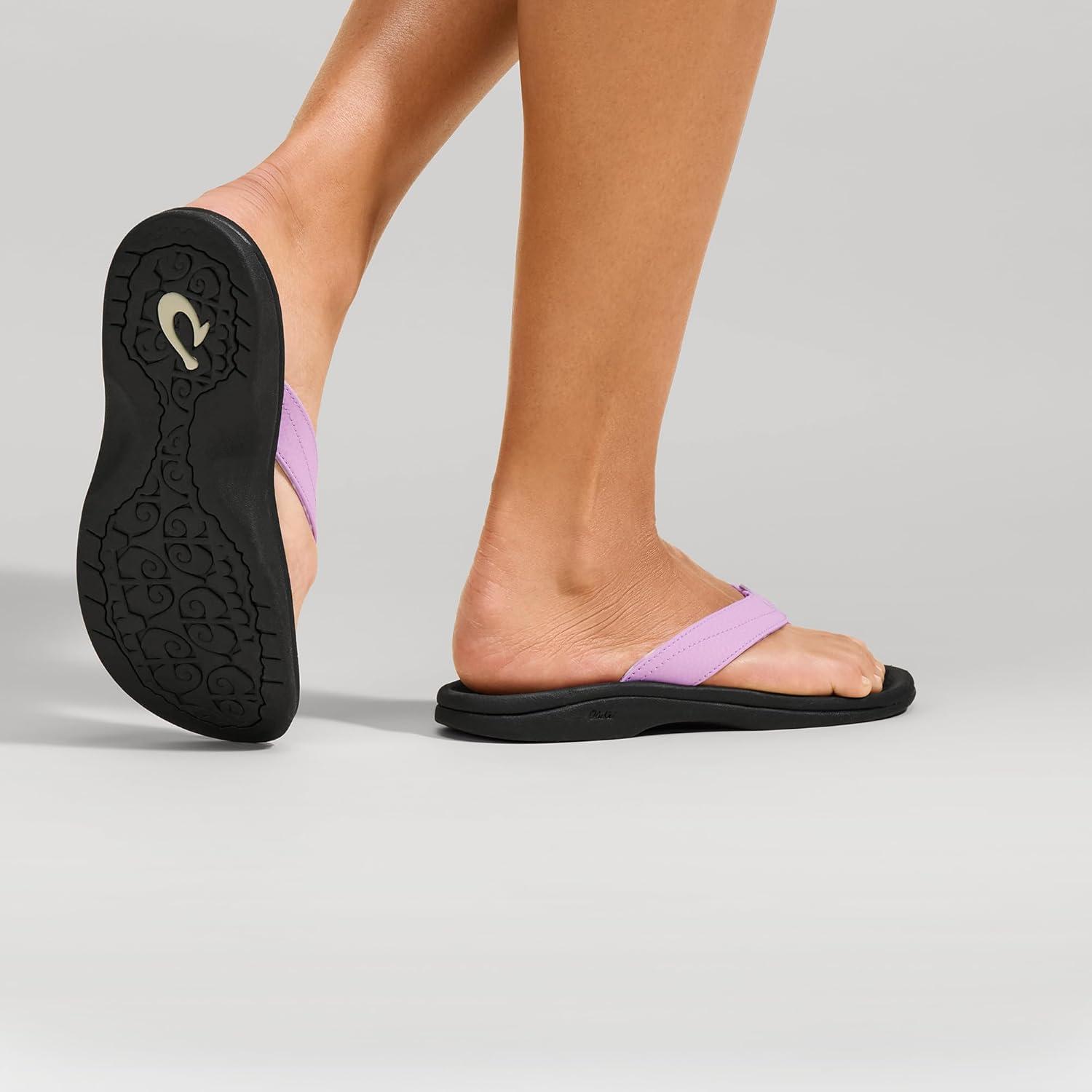 image:imageOLUKAI Ohana Womens Beach Sandals Water Resistant Flip Flops Arch Support amp Comfort Fit Lightweight amp Durable Enhanced Grip amp TractionParadise PinkLava Rock