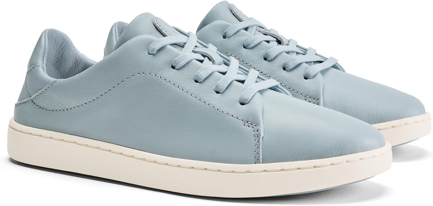 image:imageOLUKAI Pehuea Li ILI Womens Everyday Leather Sneakers Casual amp Versatile Shoes with Dropin Heel Soft amp Premium Materials AllDay Comfort amp SupportBlue PearlBlue Pearl