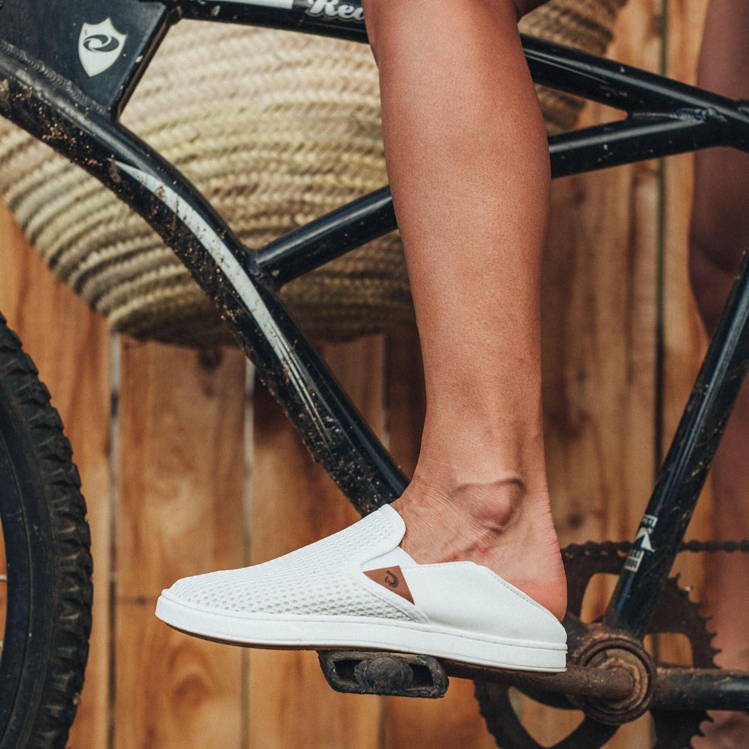 image:imageOLUKAI Pehuea Womens Slip On Sneakers Casual Everyday Shoes with Easy On amp Off Design Breathable Mesh amp Dropin Heel AllDay Comfort amp SupportBright WhiteBright White