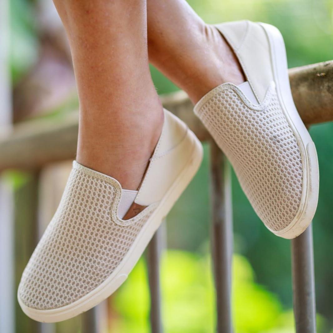 image:imageOLUKAI Pehuea Womens Slip On Sneakers Casual Everyday Shoes with Easy On amp Off Design Breathable Mesh amp Dropin Heel AllDay Comfort amp SupportTapaTapa