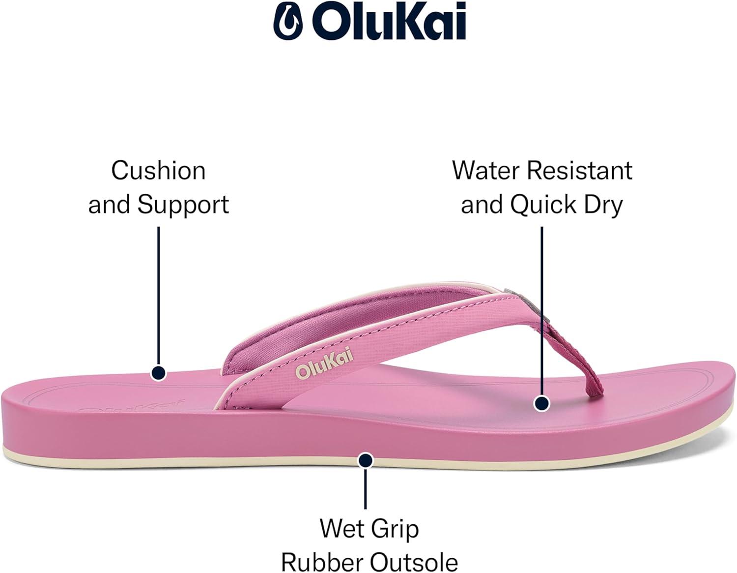 image:imageOLUKAI Uiki Womens Beach Sandal QuickDry FlipFlop Slides Water Resistant Wet Grip Soles amp Compression Molded FootbedCosmoCosmo