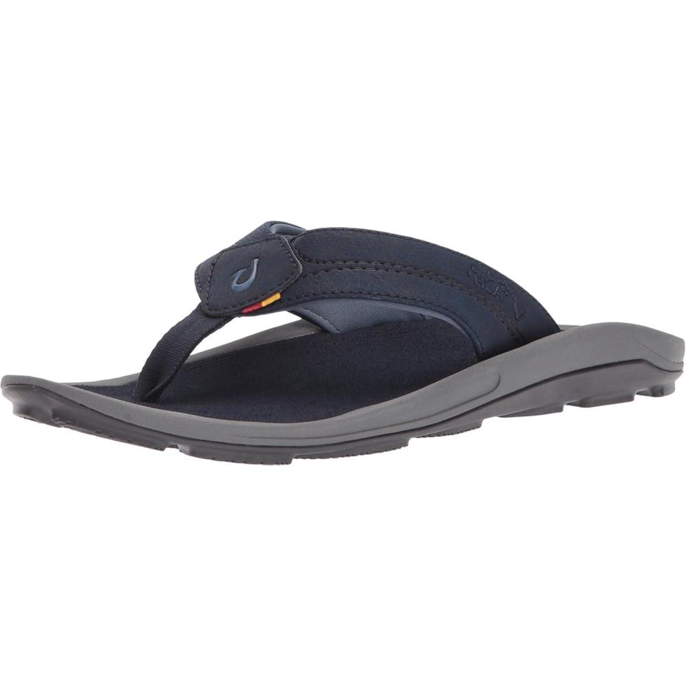 image:imageOLUKAI Hokua Mens Beach Sandals QuickDry FlipFlop Slides Water Resistant amp Wet Grip Rubber Soles Compression Molded Footbed amp Soft Comfort FitBlue