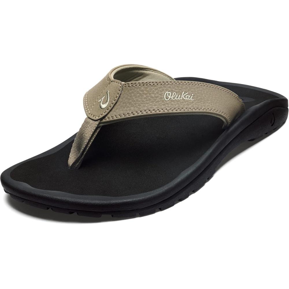 image:imageOLUKAI Hoopio Hau Womens Beach Sandals QuickDry FlipFlop Slides Water Resistant Suede Lining amp Wet Grip Soles Soft Comfort Fit amp Arch SupportClayOnyx
