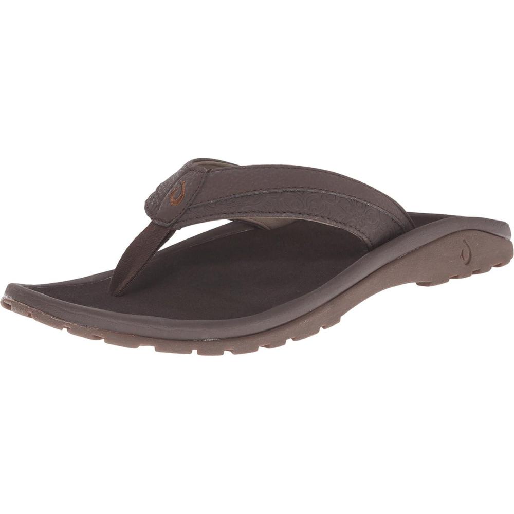 image:imageOLUKAI Ohana Womens Beach Sandals Water Resistant Flip Flops Arch Support amp Comfort Fit Lightweight amp Durable Enhanced Grip amp TractionDark JavaDark Java