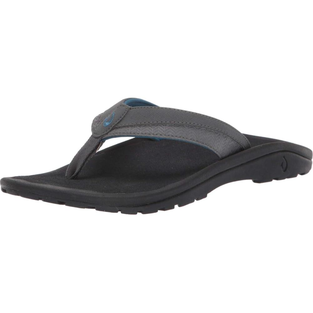 image:imageOLUKAI Ohana Womens Beach Sandals Water Resistant Flip Flops Arch Support amp Comfort Fit Lightweight amp Durable Enhanced Grip amp TractionDark ShadowDark Shadow